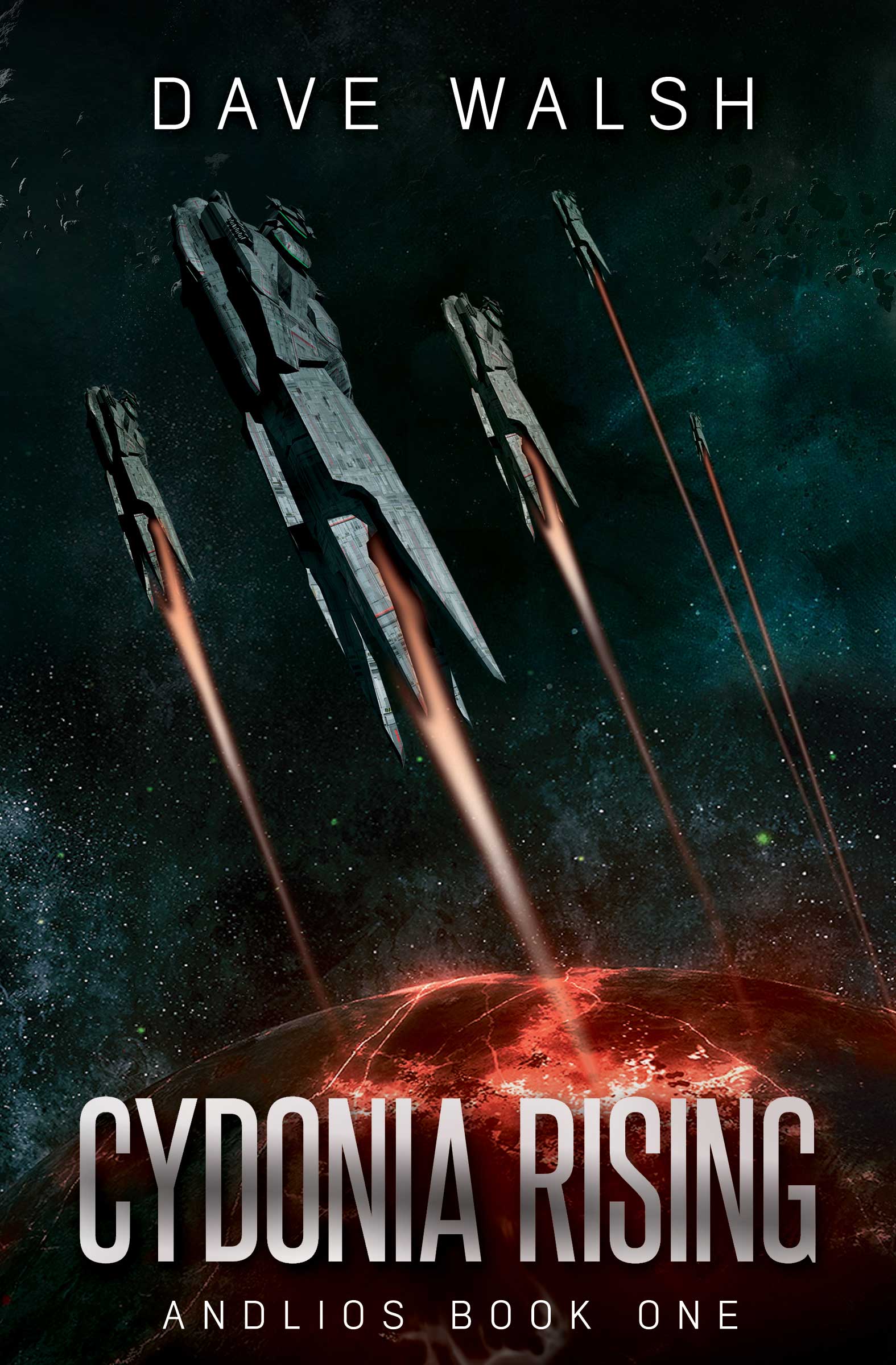 Cover of Dave Walsh's science fiction novel Cydonia Rising