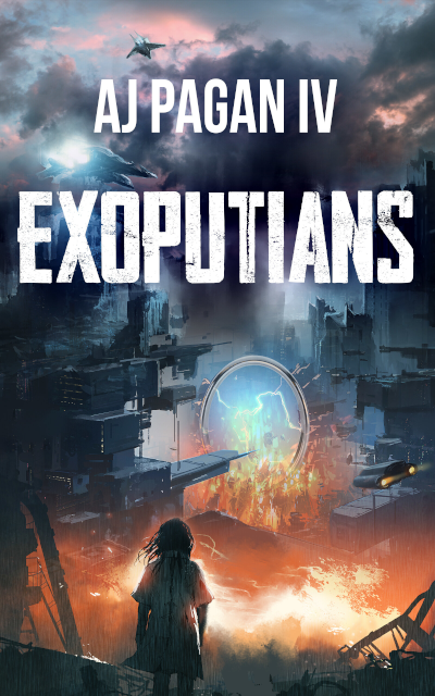 Cover of A. J. Pagan IV’s science fiction novel Exoputians