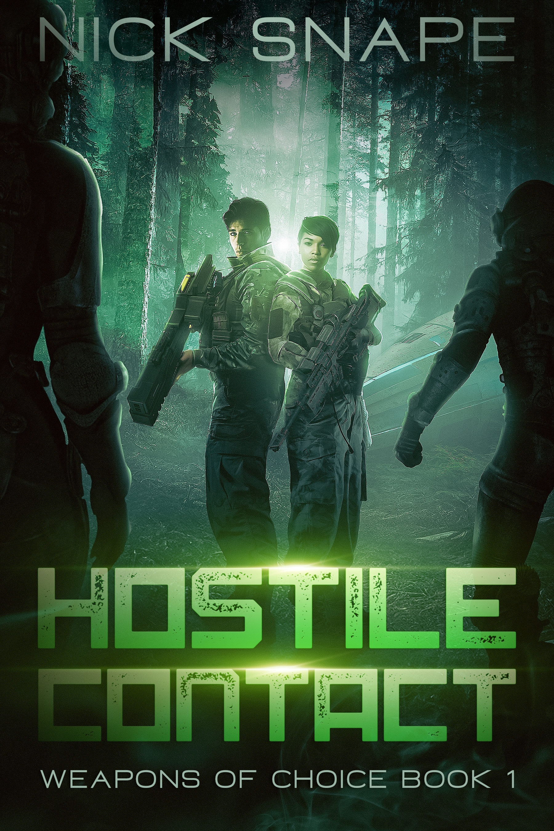 Cover of Nick Snape's science fiction novel Hostile Contact