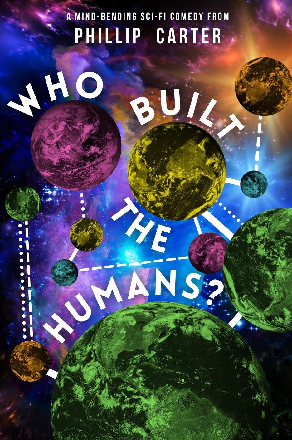 Cover of Phillip Carter's science fiction novel Who Built the Humans?